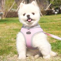 Juego de arnés y correa reflectantes ajustables para mascotas, perros pequeños y medianos, arnés de paso con Material suave y transpirable - details 4