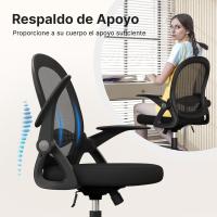 Silla de Escritorio Ergonómica con Malla Transpirable, Reposabrazos Abatibles, Silla para Ordenador de Altura Regulable, Silla Giratoria de 360 ° , Gris - details 33