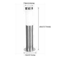 Luz de césped al aire libre de acero inoxidable H30cm H45cm, sombra blanca E27, iluminación de camino de jardín, lámpara de paisaje de poste Exterior para patio - details 2