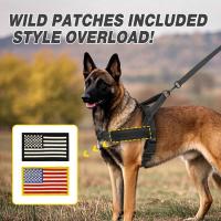 Arnés de entrenamiento para mascotas con alas tácticas reflectantes, chaleco para perros que no tira, regalo de bandera gratis para perros Pitbull medianos y grandes - details 6