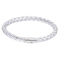 Nueva moda, pulsera y pulsera de la amistad de cuero negro, joyería punk para hombre, regalo de Navidad SL019 - details 5