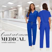 Uniforme de hospital suave, lavable y antiarrugas, conjunto de exfoliante veterinario para mascotas, conjuntos de exfoliantes médicos para mujeres, accesorios médicos para mujeres - details 11
