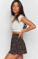 Falda corta con estampado Floral para mujer, falda de cintura alta con cremallera, color amarillo S, Verano - details 34