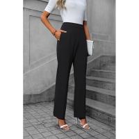 Pantalones elegantes de cintura alta para mujer, comodidad y estilo en primavera y otoño. - details 2