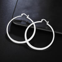 Pendientes de plata de ley  para mujer, aretes grandes con patrón de pez a la moda, regalos de joyería para fiestas - details 12