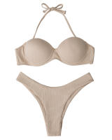 Bañador brasileño Sexy para mujer, conjunto de Bikini con sujetador de realce, traje de baño de dos piezas, ropa de playa de cintura baja, bañador de leopardo - details 48