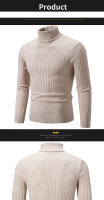 Suéter informal para hombre y mujer, jersey de cuello alto, ajustado, tejido, cómodo, Primavera - details 10