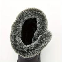 Women's Solid Color Snow Boots Casual Fur Lined Hook & Loop Boots Warm Fashion Platform Winter Boots - details 10