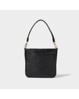 Bolso de mensajero de un hombro, nuevo bolso de axila para mujer, bolso de cuero suave blanco y negro. - details 4
