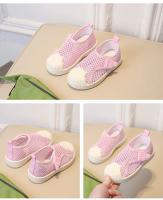 Zapatos informales Unisex para niños, zapatillas de deporte de tela de red transpirable de malla de aire para verano, zapatos planos antipatadas para niños y niñas - details 6
