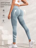 Mallas de yoga de cintura alta con realce de glúteos, compresión, elásticas, que absorben la humedad, transpirables, ideales para yoga, entrenamiento, correr y gimnasio - Ropa deportiva para mujer. - details 16