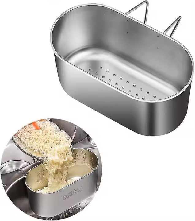Cesta de Desagüe de Acero Inoxidable Collector de Residuos de Cocina para Filtrar Desechos de Verduras y Frutas - 1