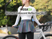 WOSAWE Falda reflectante completa para mujer con cremallera, faldas elásticas repelentes al agua para ciclismo, correr, actividades nocturnas - details 0