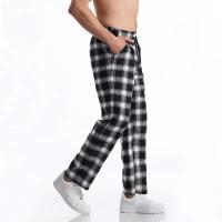 Pantalón à carreaux pour hommes, décontracté, avec cordon de serrage, droit, Harajuku, Hip-hop, pour l'extérieur, quotidien, nouvelle collection été - details 24