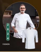 Servicio de comida, traje de cocina, uniforme de chef, chaquetas de cocinero para restaurante, panadería, cafetería, camarero, camarera, camisas de trabajo - details 2