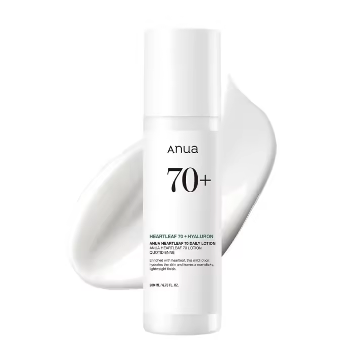 Anua Heartleaf Daily Lotion, hidratante facial con ácido hialurónico para pieles sensibles, ligero, cuidado de la piel coreano (200 ml, - 1