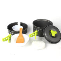 Cubiertos Portátiles para 2-3 Personas Juego de 6 Piezas de Cubierto de Olla y Cuchara para Camping al Aire Libre Senderismo Viajes Picnics Accesorios de Mesa - details 3