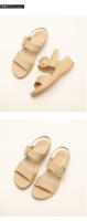 Sandalias de verano para mujer, nuevas, modernas y versátiles, cómodas, con tacón de cuña, suela plana, casuales, suela gruesa y tacón medio. - details 10