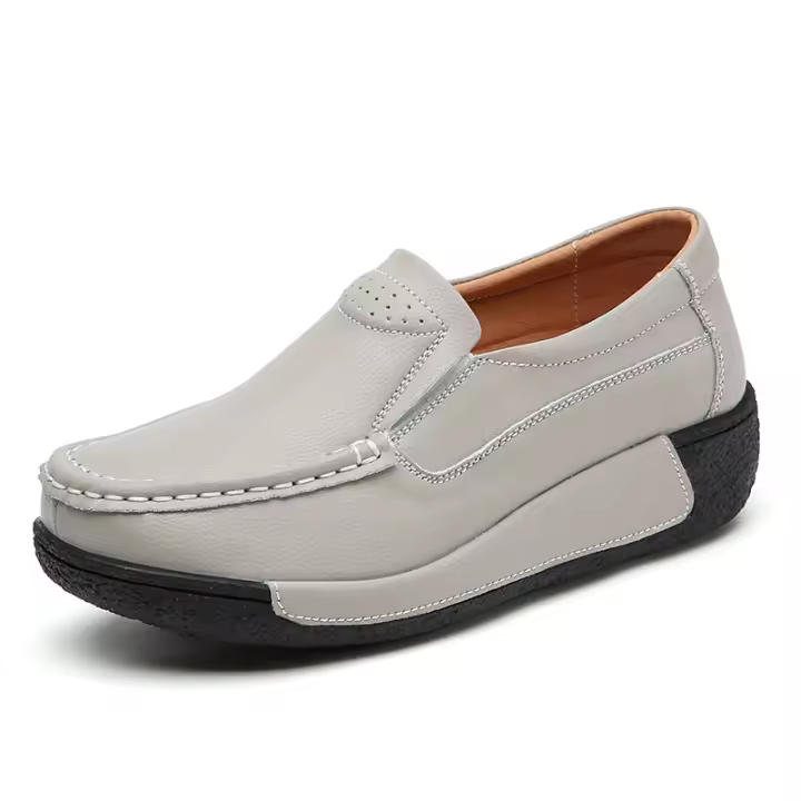 Mocasines sin cordones para mujer, cómodos, gruesos y suaves, con plataforma, zapatos de plataforma informales con soporte para el arco - 1