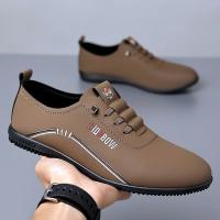 Zapatos de hombre estilo británico sin cordones, planos, casuales de negocios, con suela suave de cuero para primavera y otoño 2025 - details 2