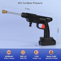 Power Blaster Plus Pressure Washer Cordless Portable Electric High Pressure Water Spray Gun