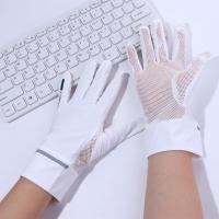 Conducción de malla elástica transpirable seda de hielo guantes de conducción de verano mitones guantes de protección solar con pantalla táctil - details 10