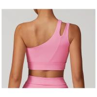 Sujetador deportivo de hombro con diseño hueco asimétrico, sujetador de Yoga, Top deportivo de alto soporte, ropa deportiva para mujer - details 4