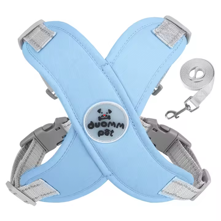 Conjunto de chaleco y correa para perro en forma de X, arnés reflectante para cachorros y gatos, correas de pecho de malla transpirable - 1