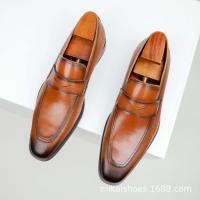 Mocasines de los hombres zapatos de cuero de negocios casuales cabeza cuadrada versátil de los hombres - details 6