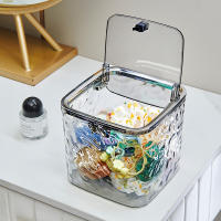 Cubo de Basura de Mesa de Alta Gama con Patrón de Hielo Almacenamiento Creativo Mini para Sala de Estar - details 3