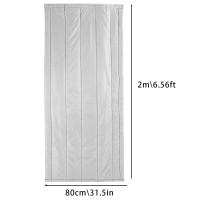 Cortina de puerta con aislamiento térmico, área de cobertura grande, fuerte y duradera, tela Oxford gris compacta y ligera y fieltro de algodón blanco - details 0