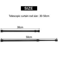 Paquete de barras de armario de tensión, varilla de cortina de resorte para proyectos de bricolaje, ancho extensible, 11,81 a 20 pulgadas (negro), 5 paquetes - details 7