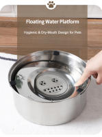 Cuenco flotante antideslizante de acero inoxidable 304 para mascotas: alimentador de agua y comida a prueba de derrames con diseño resistente para perros - details 8
