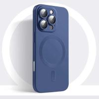 Magsafe-funda magnética negra de lujo para iPhone, protector de lente antideslizante mate de silicona suave, 16, 15, 14, 13, 12, 11 Pro Max Plus - details 12