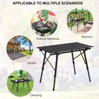 Mesa de camping, mesa plegable de aluminio con bolsa de transporte, altura ajustable - details 14
