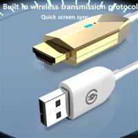 Cable extensor inalámbrico Compatible con HDMI, transmisor y receptor de Audio y Video, adaptador de pantalla para cámara y PC, 5G, 30M, blanco - details 5