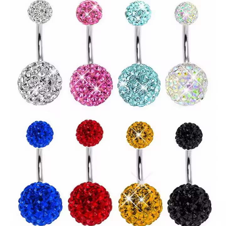 Pendientes de moda para mujer, Piercing de cartílago, Shellhard Barbell, piedra de circón, cristal, Piercing de oreja, Tragus, joyería corporal, 1Pc - 1