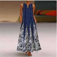 Vestidos de fiesta con estampado 3D sin mangas largos de verano para mujer, vestido informal de playa para mujer, ropa de primavera - details 3