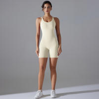 Hamidou-Conjunto de Yoga con espalda descubierta para mujer, Body de Fitness de alta elasticidad, ropa de gimnasio deportiva, Top corto de Fitness, Shockpro - details 31