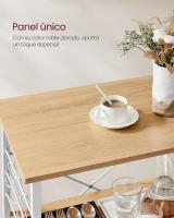 Estantería de Cocina con Ruedas, Carrito de Servicio de 3 Niveles, Estantería para Microondas, Horno, Tostadora, Marco de Metal con 6 Ganchos, Marrón Rústico y Negro KKS60XV1 - details 21