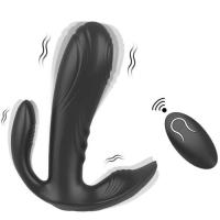 Control remoto inalámbrico Mariposa vibrando calcetines Dildo portátil Vibrador anal Masaje de próstata con función de solapa Masturbación de adultos Juguetes sexuales Enchufe del culo - details 12