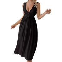Ropa interior de mujer, pijamas suaves de malla con cuello en V profundo Ence, vestidos de boda y de noche, a la moda - details 2