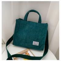 Bolso de lona de pana bolso de mensajero de hombro para mujer versión coreana pequeño bolso cuadrado - details 13