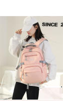 Mochila escolar para chicas adolescentes, morral sencillo de color sólido para mujer, morral escolar juvenil - details 2