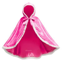 Capa de Elsa para niñas, chal de terciopelo con capucha de dibujos animados, ropa de princesa azul, invierno, 2025 - details 8