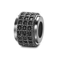 6 uds., 6,5x8,5 MM, cuentas espaciadoras cilíndricas de latón y circonio, pulseras, cuentas, suministros para hacer joyería Diy, accesorios - details 0
