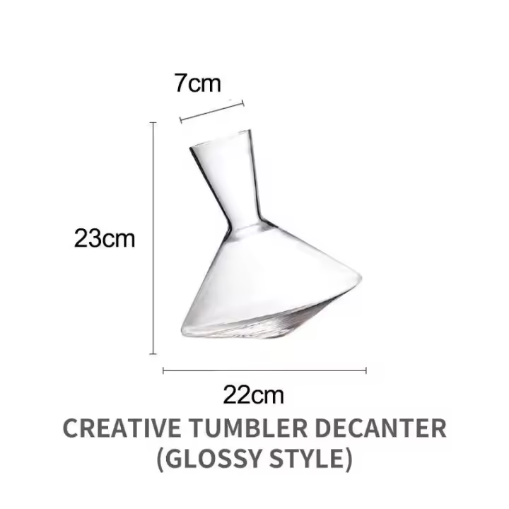 Vaso de regalo giratorio de 360 ​​grados de vidrio de alta calidad, separador de vino de 1500 ml, botella de whisky y champán para bar en casa - 1