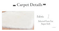 Alfombra de Forma Corazón Larga y Espessa Alfombra de Area con Piel de Gato para Decoración del Hogar en Dormitorio y Sala de Estar Alfombra de Auto en Blanco y Negro Hecha de Poliéster - details 3