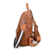 Mochila pequeña informal simple para mujer, bolso de hombro de cuero PU suave, bolso de trabajo vintage para mujer - details 0