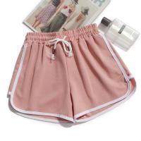 Deportes mujeres verano 2025 nuevo Color caramelo Anti vaciado pantalones cortos ajustados Casual señora cintura elástica Pantalones cortos de playa - details 9